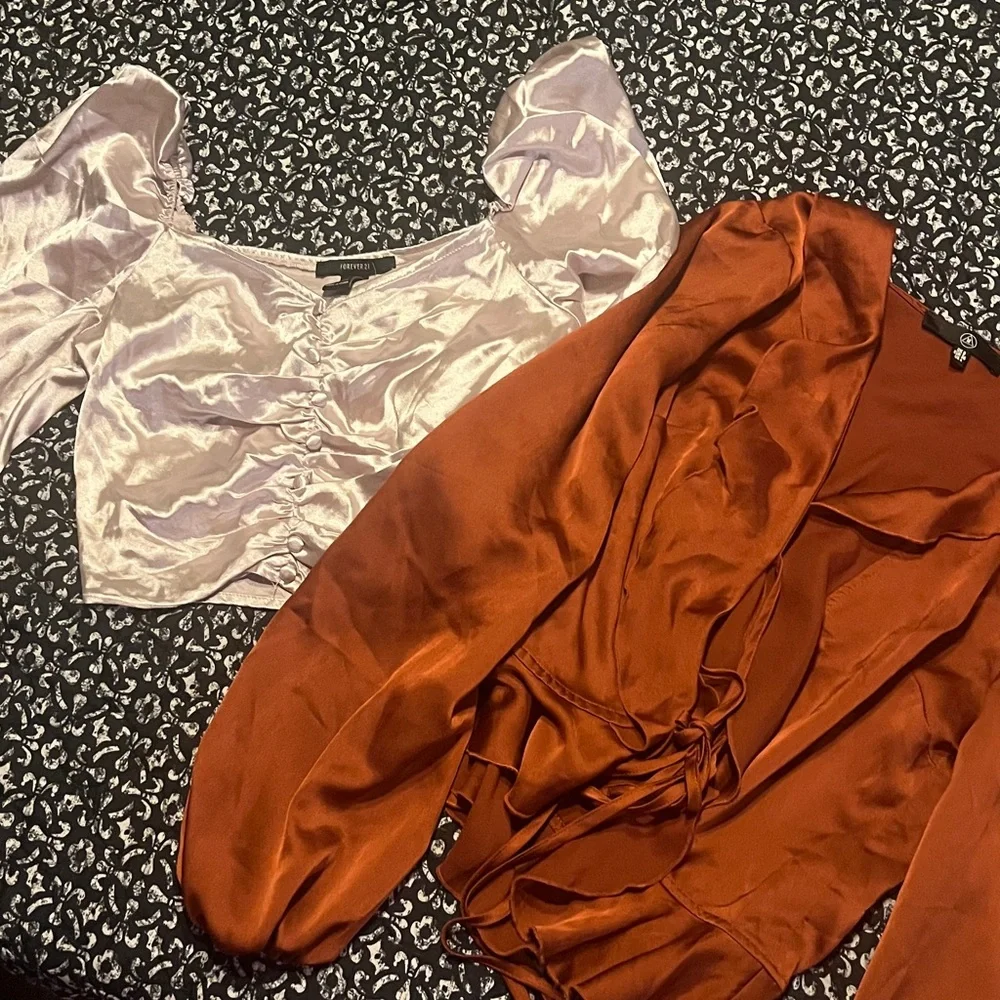 Missguided Rust Ruffle Front Top - Picture 2 of 4